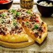 Large minced meat pizza