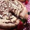 Medium chocolate and banana pizza