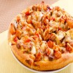 Large chicken roll pizza