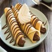 Banana cream chocolate crepe