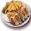 Arabic chicken shawarma meal